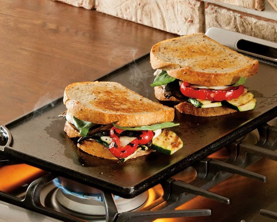 LODGE Pre-Seasoned Cast Iron Reversible Grill/Griddle.