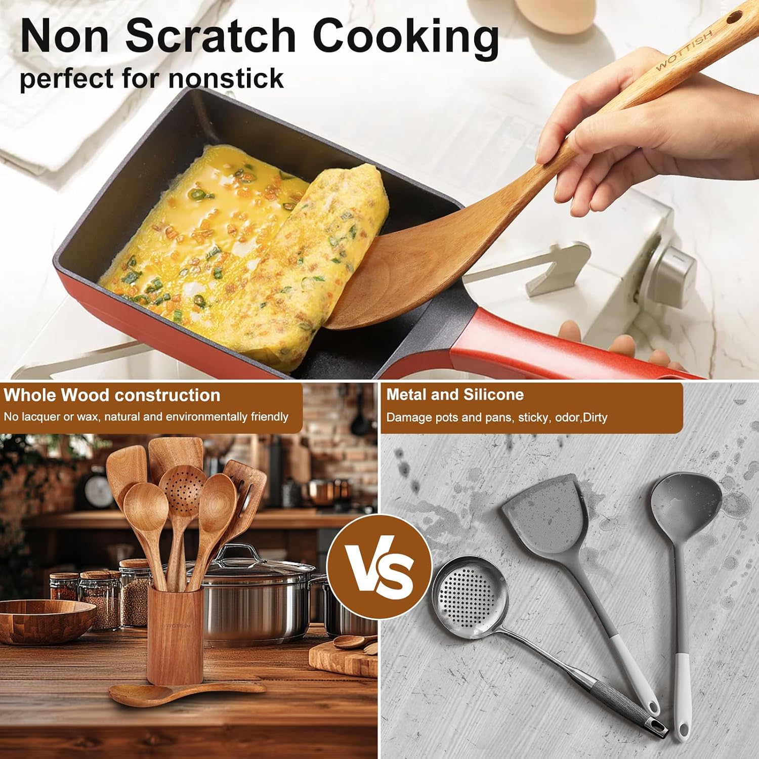 Wottish 10-Piece Kitchen Utensils Set