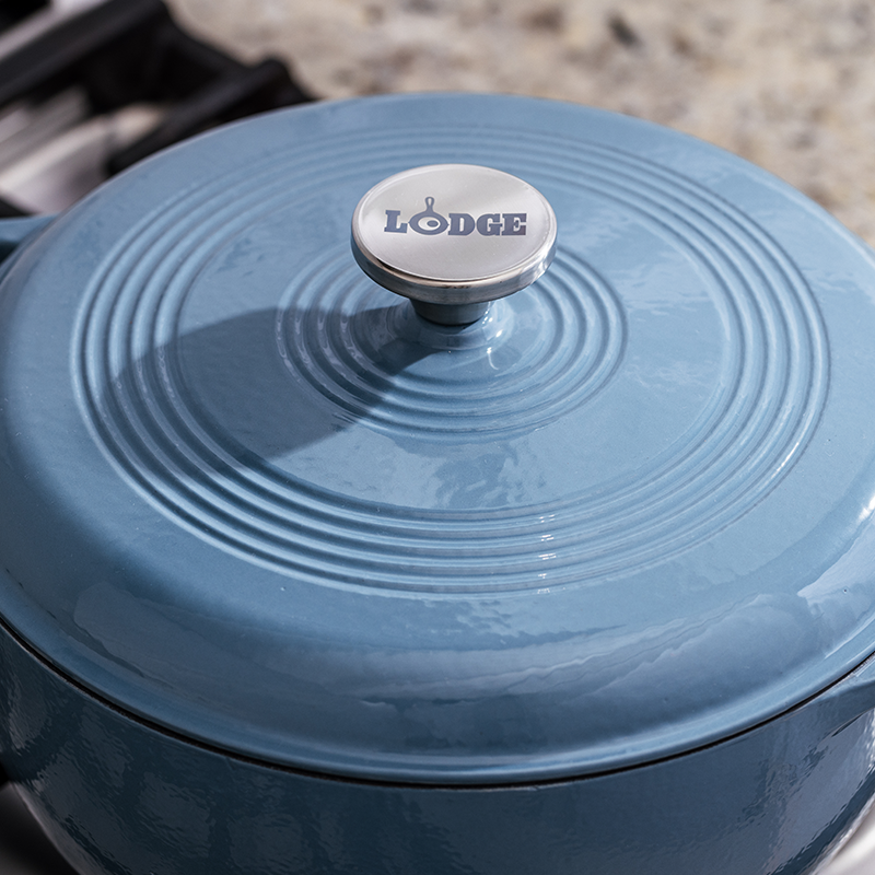 LODGE 3 Quart Essential Enamel Cast Iron Dutch Oven
