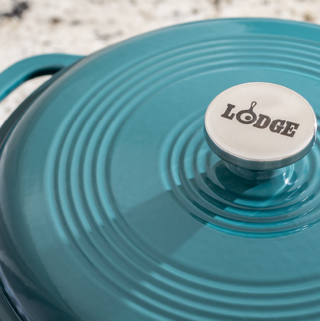 LODGE 6 Quart Essential Enamel Cast Iron Dutch Oven