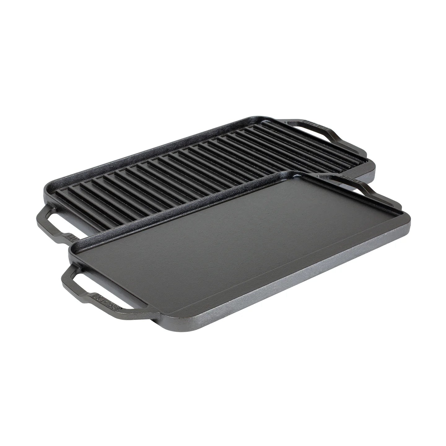 lodge reversible griddle with lift handles