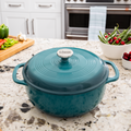 LODGE 6 Quart Essential Enamel Cast Iron Dutch Oven