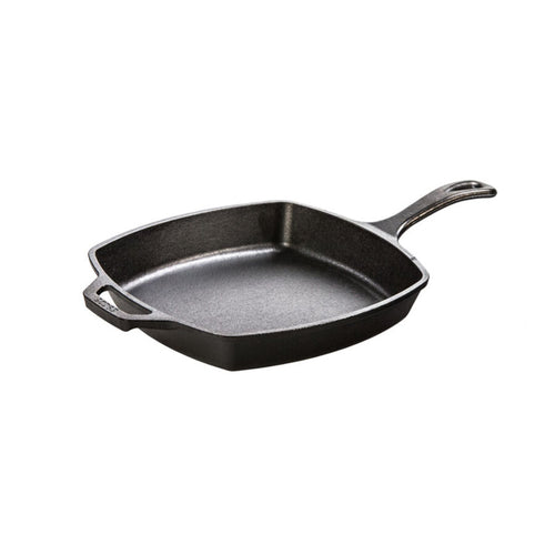 LODGE 10.5 Inch Square Cast Iron Skillet.